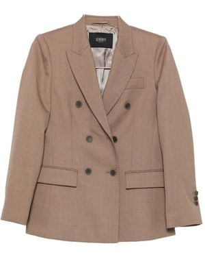Seventy Double-Breasted Peak-Lapels Blazer - Brown