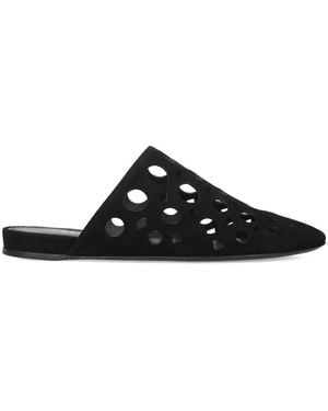 Premiata Cut-Out Leather Mules - Black