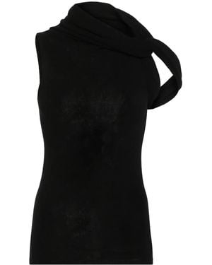 Rick Owens ハイネック ニットトップ - ブラック