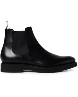 Church's Elasticated-Side Leather Ankle Boots - Black