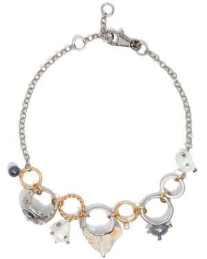 Bimba Y Lola Chain Necklace And Horse Rings - Metallic