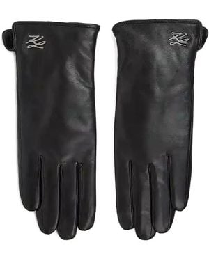 Karl Lagerfeld Guantes con detalle del logo - Negro