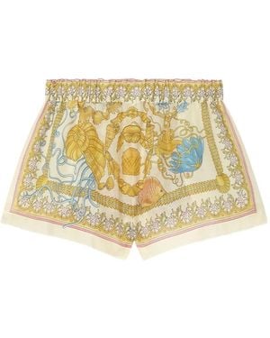 Versace Barocco Cover-up Shorts - Metallic