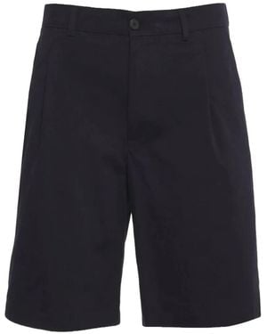 Amaranto Pleated-Detail Shorts - Blue