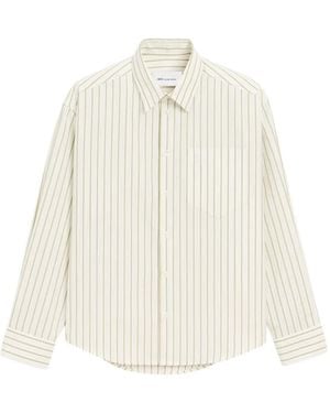 Ami Paris Boxy Long Sleeves Shirt Button Down Collar And - White