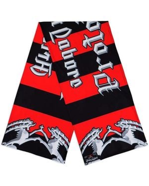 PROTOTYPES Logo-Print Scarf - Red