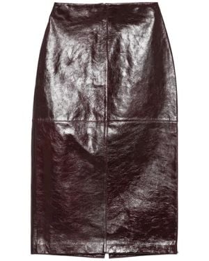 Sportmax Afa Leather Paneled Skirt - Purple