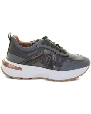 Alexander Smith Panelled Lace-Up Sneakers - Grey