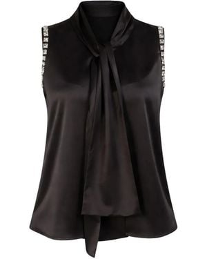 Pinko Blouse À Col Lavallière - Black