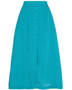 Eres Falda Con Botones - Azul