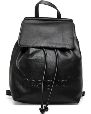 Desigual Medium Logo-Embossed Backpack - Black