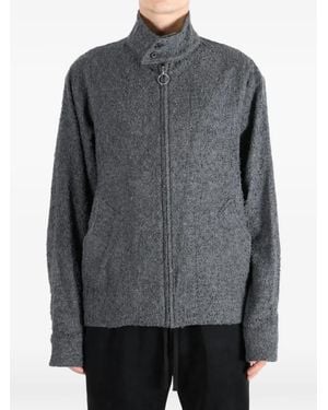 KOZABURO High-Neck Zip-Up Jacket - Grey