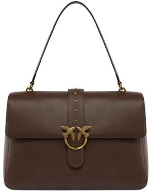 Pinko Leather Maxi Love Bag Slouchy Shoulder Bag - Brown