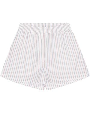 Remain Bermudas A Rayas Con Bolsillo Lateral - Blanco