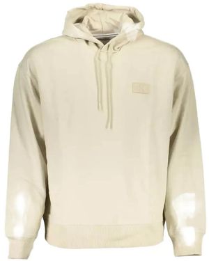 Calvin Klein Logo-Patch Hoodie - Natural
