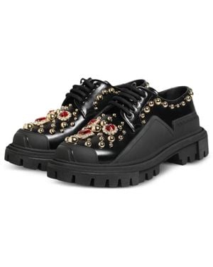Dolce & Gabbana Derby Con Cristalli - Nero