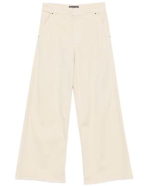 Lorena Antoniazzi Logo-Patch Wide-Leg Pants - White
