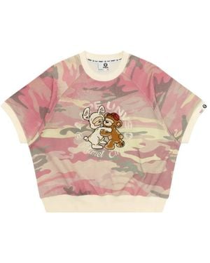 Aape By A Bathing Ape T-Shirt Brodé - Pink