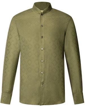 Shanghai Tang Camicia Jacquard - Verde
