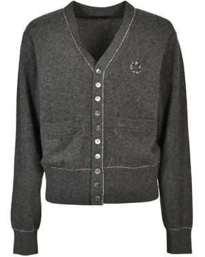 MASU Cardigan À Boutonnière - Black