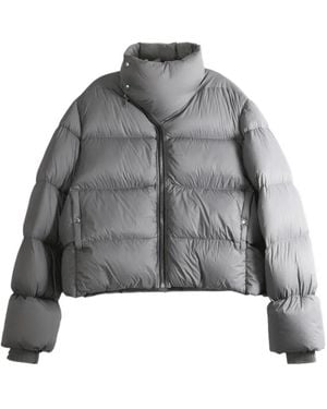 Rick Owens High-Neck Padded Jacket - Grey