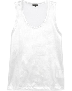Comme des Garçons Perforated Metallic Vest - White