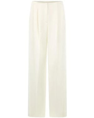 Marc Cain Wichita Pressed-Crease Trousers - White