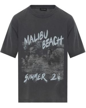 Anine Bing Cade Graphic-Print T-Shirt - Grey