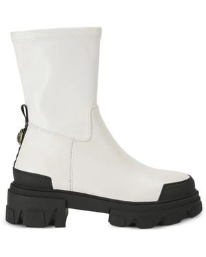 Kurt Geiger Stomp Sock Ankle Boots - White