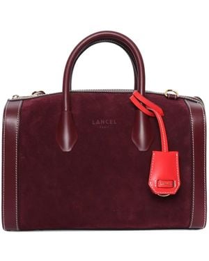 Lancel Tag-Detail Tote Bag - Red
