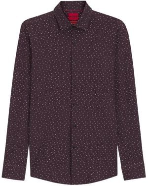 HUGO Abstract-Print Shirt - Purple