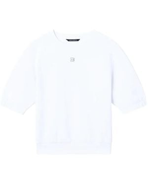 ARMANI EXCHANGE Logo-Patch Sweatshirt - White