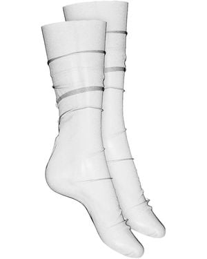 Maison Close Tulle Socks - White