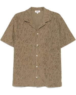 Altea Terry Patterned Shirt - Green