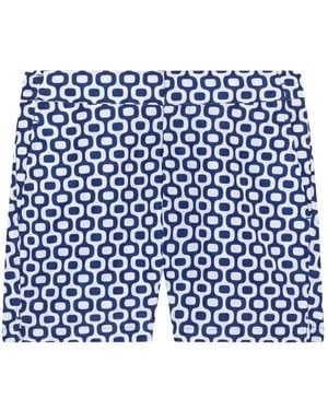 Frescobol Carioca Rio Sport Ipanema-Print Swim Shorts - Blue