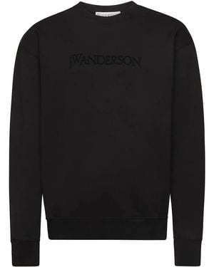 JW Anderson Sweatshirt With Subtle Logo Detail - Black