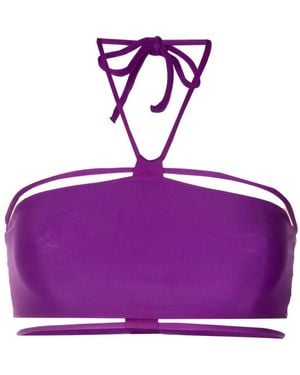 Gloria Coelho Bandeau Tie Bikini Top - Purple