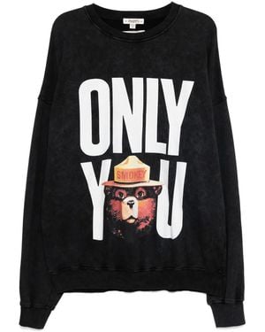 Stain Shade Graphic-Print Sweatshirt - Black