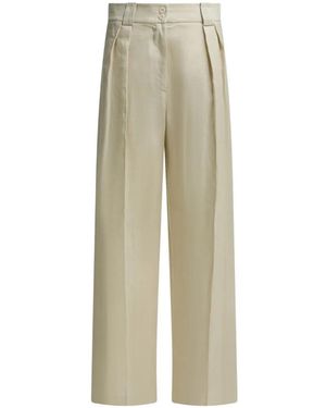 Ines De La Fressange Paris Marlene Pleated Trousers - Natural