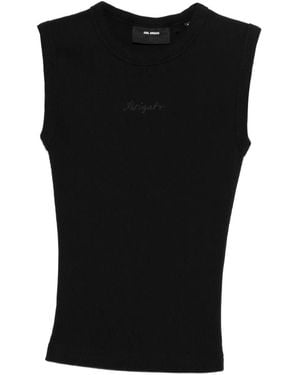 Axel Arigato Ribbed Knit Top - Black
