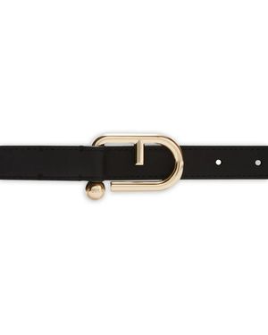 Furla dark gray Belt with Gold Buckle WC00089_BX2045_1007_O6000_M1.  main image 3