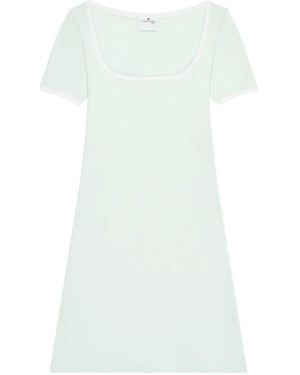 Courreges Cotton Short Dress - Blue
