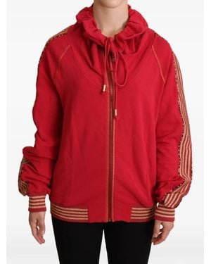 John Galliano Jersey A Rayas Con Cordones - Rojo