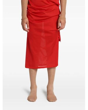 ROT Vestido Midi The Vestal Con Botones - Rojo
