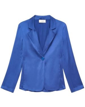 Maliparmi Satin Single-Button Blazer - Blue