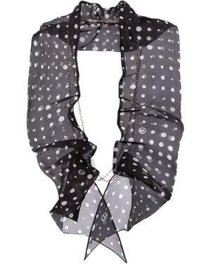 Giorgio Armani Polka Dot Scarf - Grey