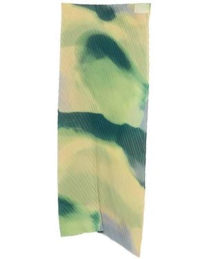 Homme Plissé Issey Miyake Pleated-Design Scarf - Green