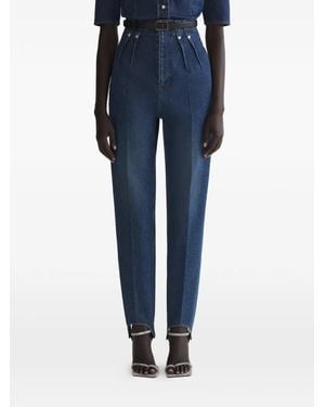 Mugler Pleated Cigarette Pants - Blue