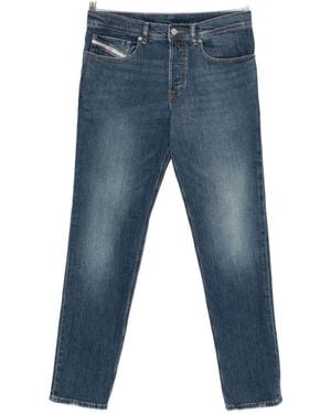 DIESEL D-Finitive Logo-Plaque Denim Jeans - Blue