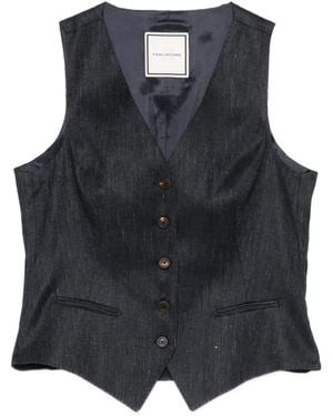 Tagliatore Gracie Button Waistcoat - Black